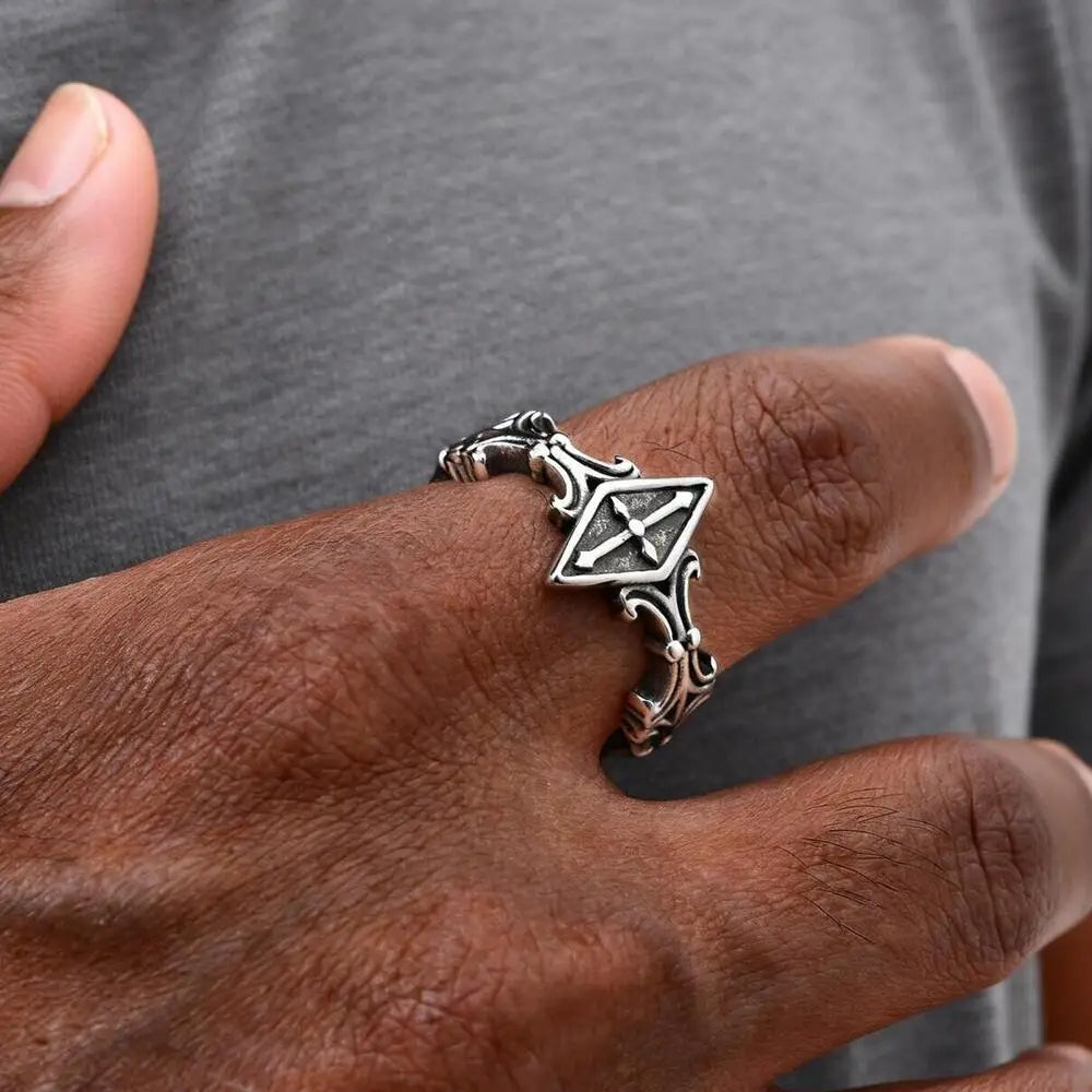 PENDRA Cross Steel Ring