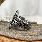 PENDRA Warrior Helmet Vintage Steel Ring
