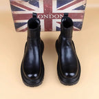 PENDRA Leather Zipper Platform Top