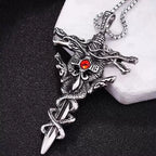 PENDRA Alpha Cross Titanium Steel Necklace