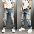 Blue Jeans Loose Casual 2026 Spring Summer Washed Blue Denim Men's Pants Washed Trousers Streetwear Clothing Baggy Man Jeans
