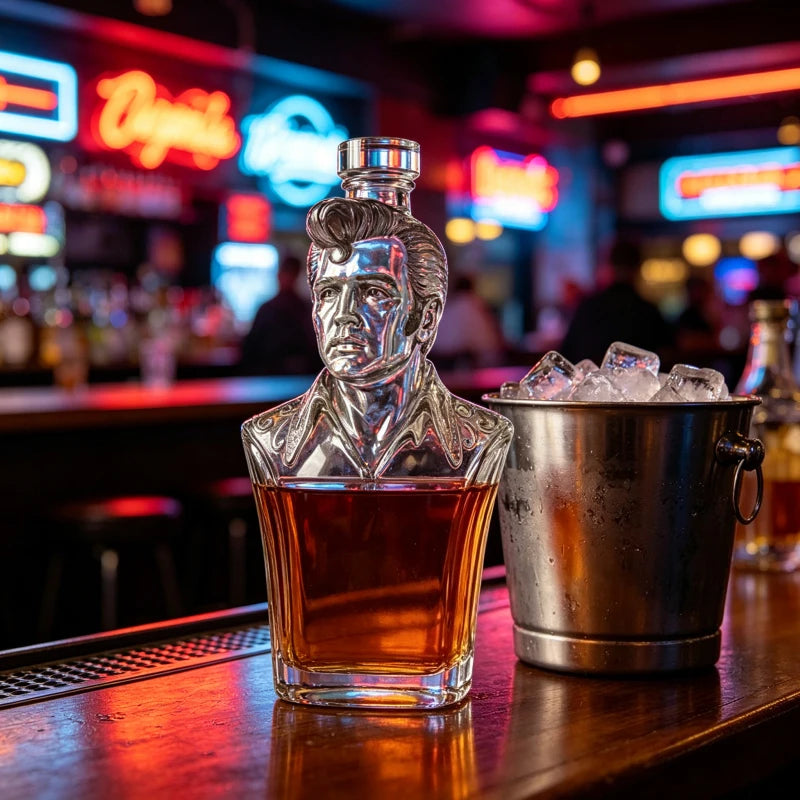 Novelty Human Bust Whiskey Decanter Glass Liquor Bottle for Scotch Whiskey Bar Home Decoration Ornament