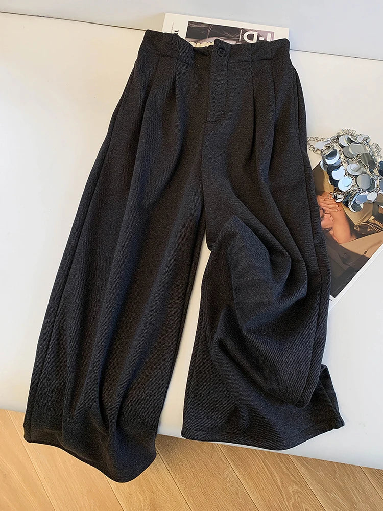 PENDRA Cashmere Touch High Waist Wide Leg Pants
