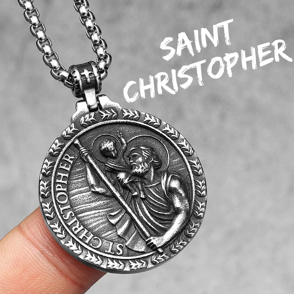 PENDRA Jesus Angel Virgin Steel Necklace