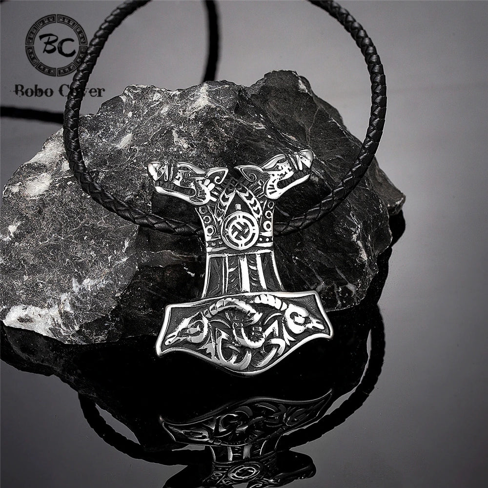 PENDRA Wolf Steel Necklace