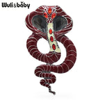 PENDRA Big Enamel Cobra Snake Brooch