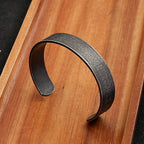 PENDRA Dragoncrest Stainless Steel Open Cuff Bracelet