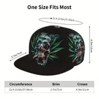PENDRA Snapback Skull Leaf Baseball Cap