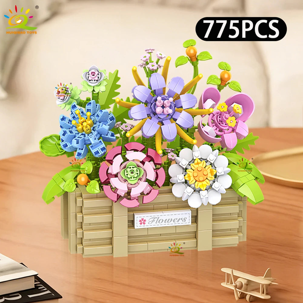 PENDRA Rose Sunflower Micro Building Set