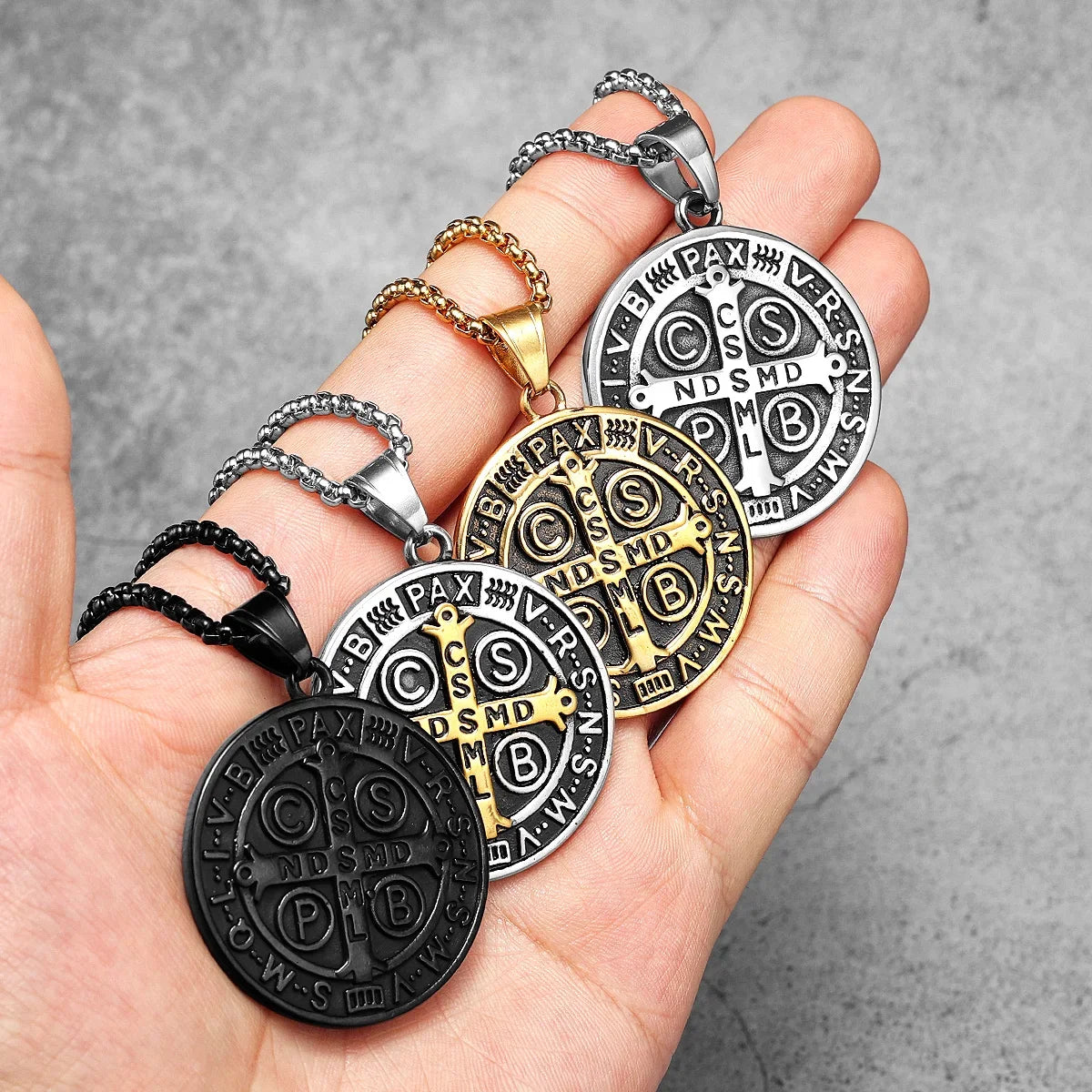 PENDRA St Benedict Exorcism Steel Necklace