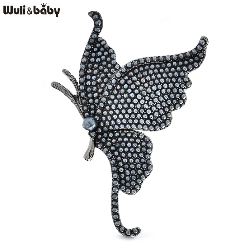 PENDRA Beautiful Pearl Butterfly Brooch