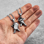 PENDRA Spaceman Astronaut Steel Necklace