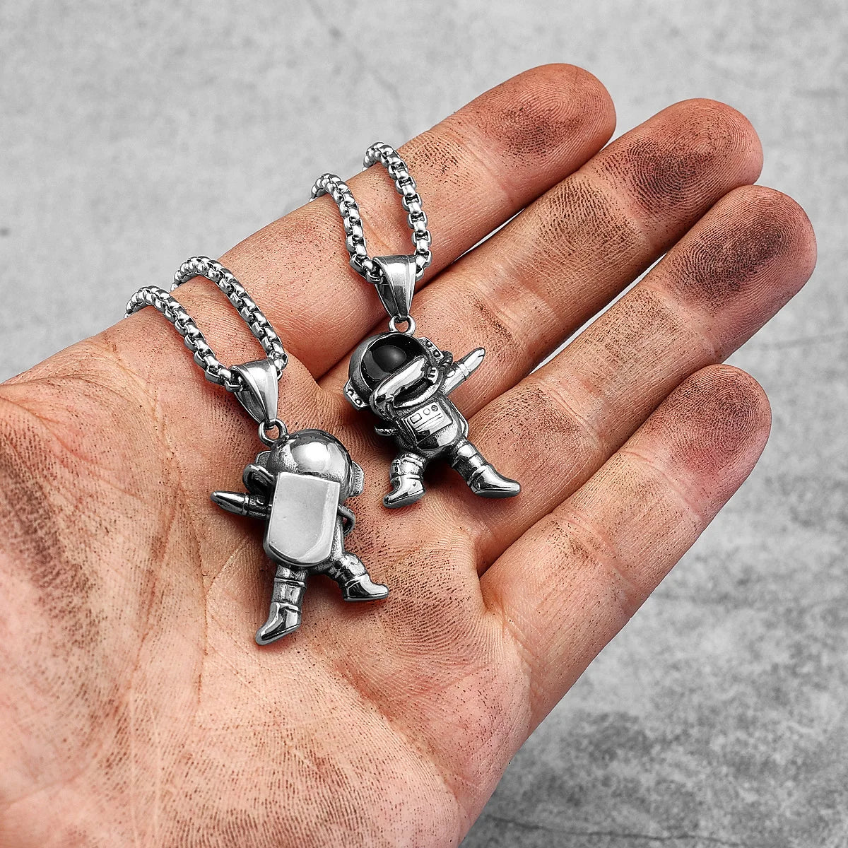 PENDRA Spaceman Astronaut Steel Necklace