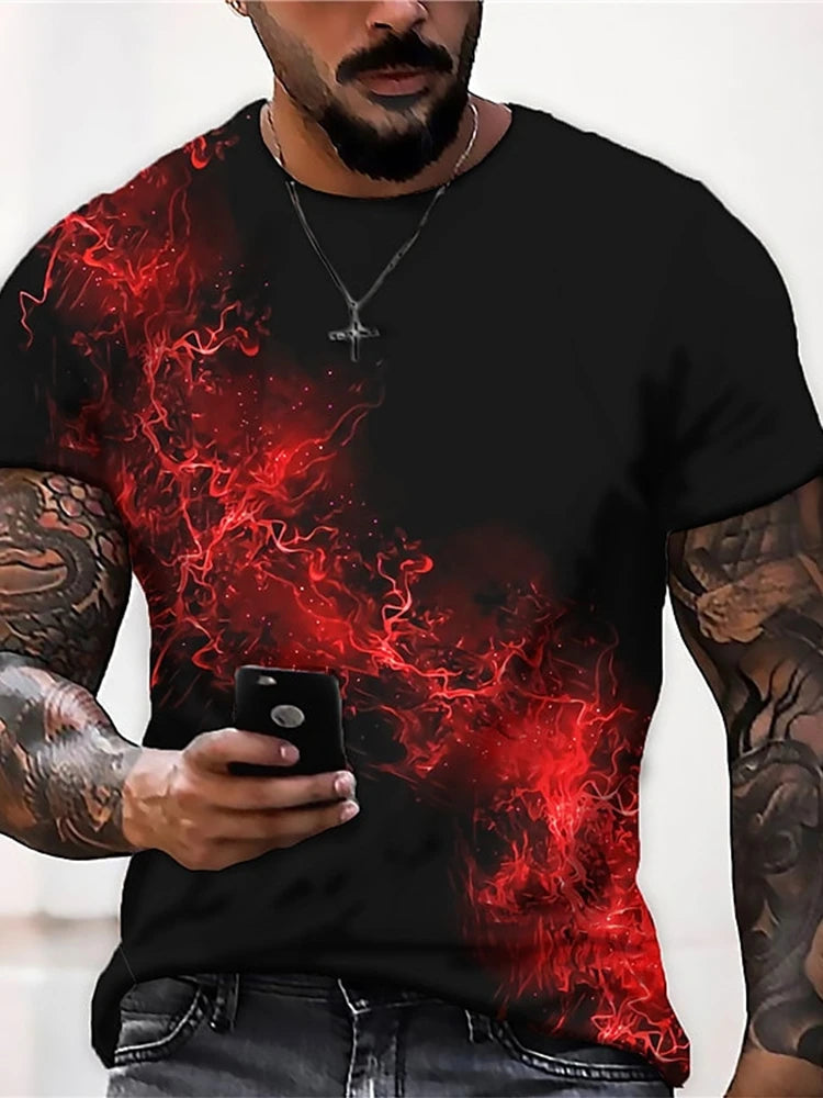 PENDRA Sports Flame Print T-Shirt