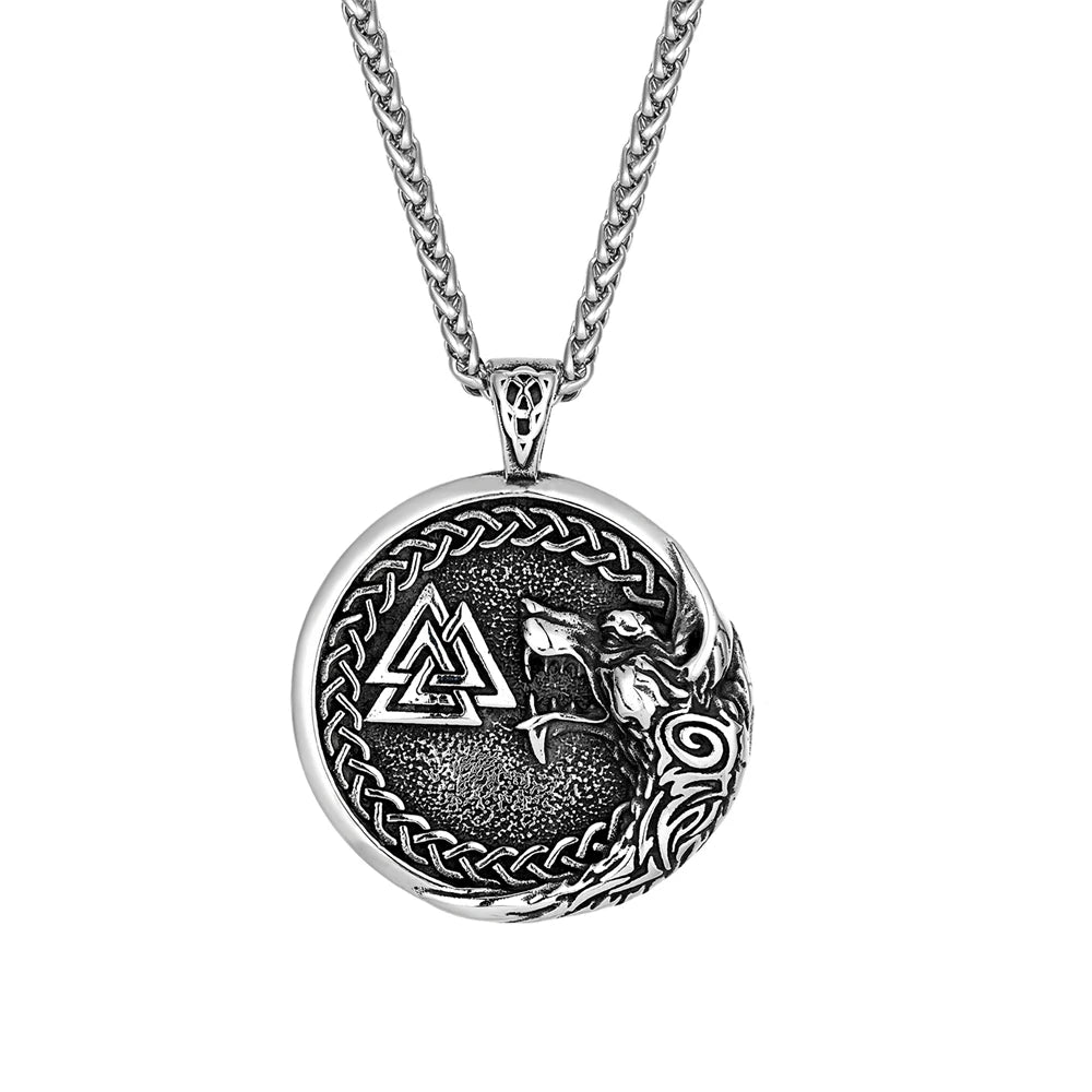 PENDRA Celtic Knot Rune Pendant Necklace