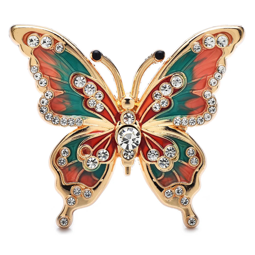 PENDRA Classic Enamel Butterfly Brooch