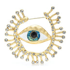 PENDRA Big Blue Eye Round Brooch