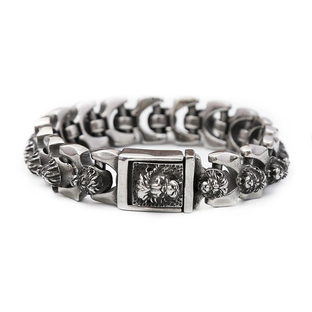 PENDRA Twin Wolf Twisted Stainless Steel Cuff Bracelet