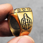 FTW Middle Finger Men Rings Stainless Steel Punk Vintage Cool Stuff Fashion Jewelry Accessories For Women Gift Wholesale