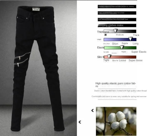 PENDRA Denim Zipper Pants