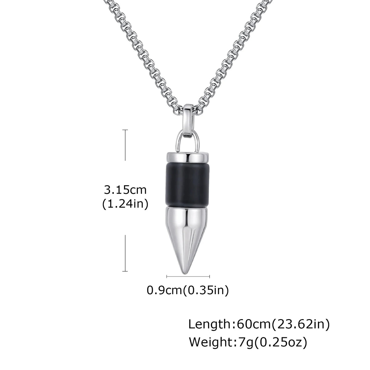 Stylish Bullet Necklaces for Men,Stainless Steel Natural Stone Pendant Necklace,Healing Jewelry Gift for Father Husband Son