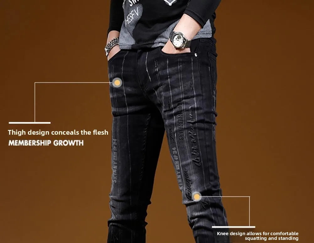 PENDRA Cowboy Black Letter Pants