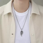 PENDRA Phoenixspiral Stainless Steel Phoenix Pendant