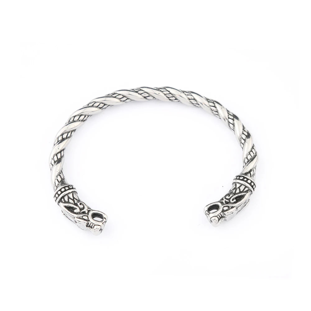 PENDRA Valknor Stainless Steel Double Dragon Bracelet