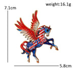 PENDRA America 250 Flying Horse Brooch