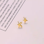 PENDRA Silver Gold Stamp Earrings