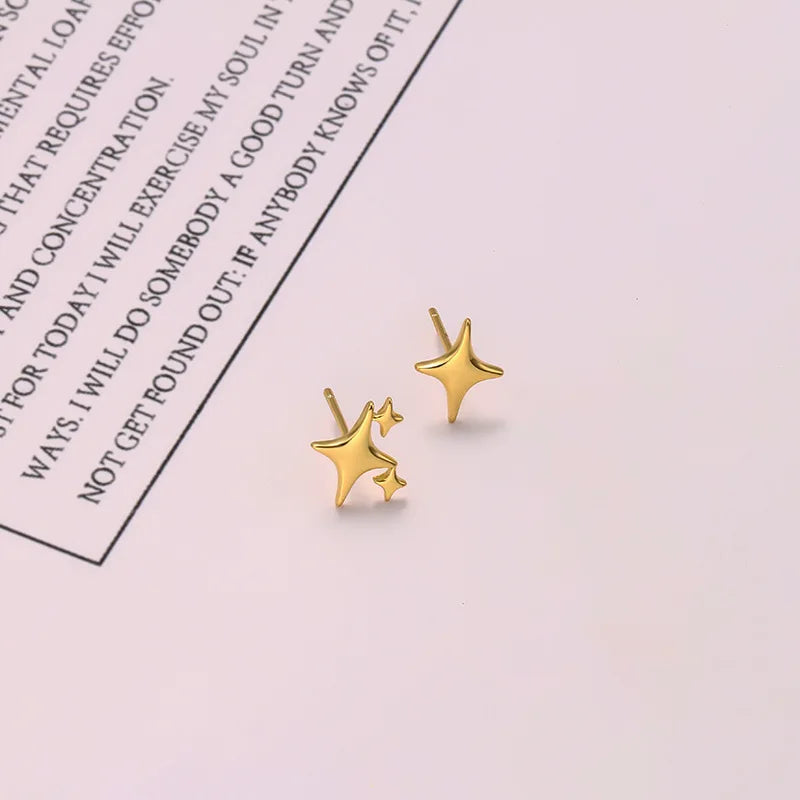PENDRA Silver Gold Stamp Earrings