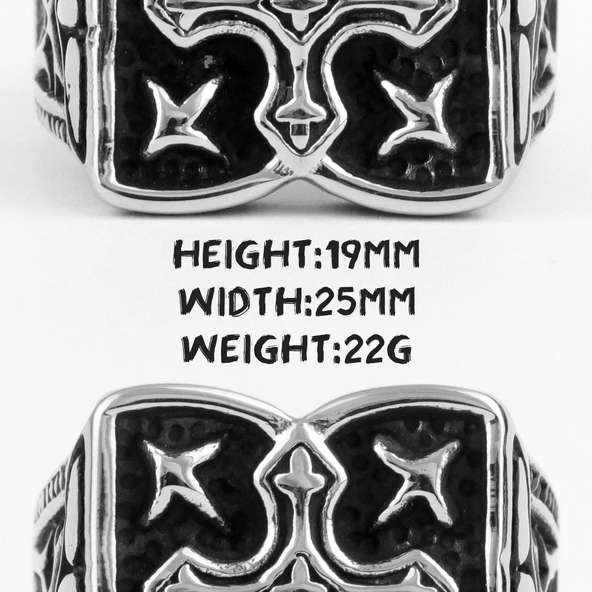 PENDRA Cross Faith Lucky Steel Ring