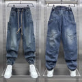 2026 Luxury Man Clothing Brands Men's New Retro Washed Elastic Jeans Summer Trendy Brand Harlan Pants Tied Feet Casual Trousers