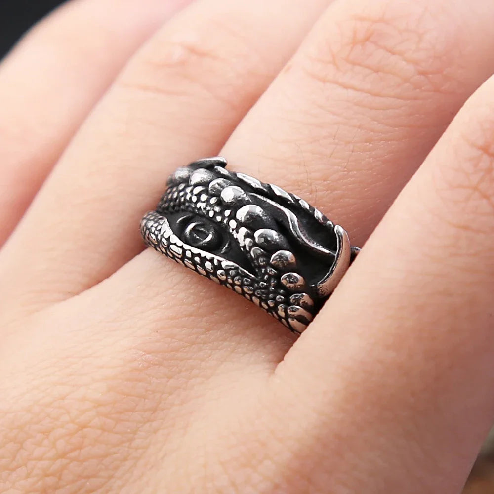 PENDRA DevilsEye Stainless Steel Evil Eye Ring