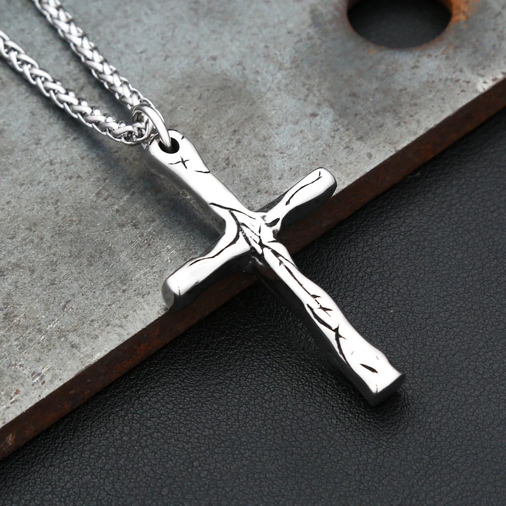 PENDRA Crossforge 316L Stainless Steel Cross Pendant