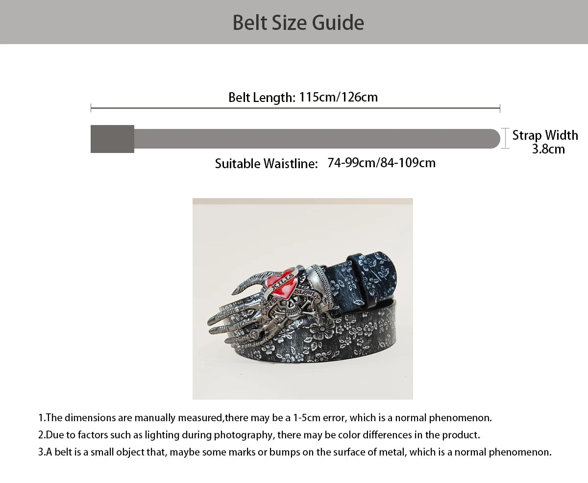 PENDRA Noralia Black Floral Belt