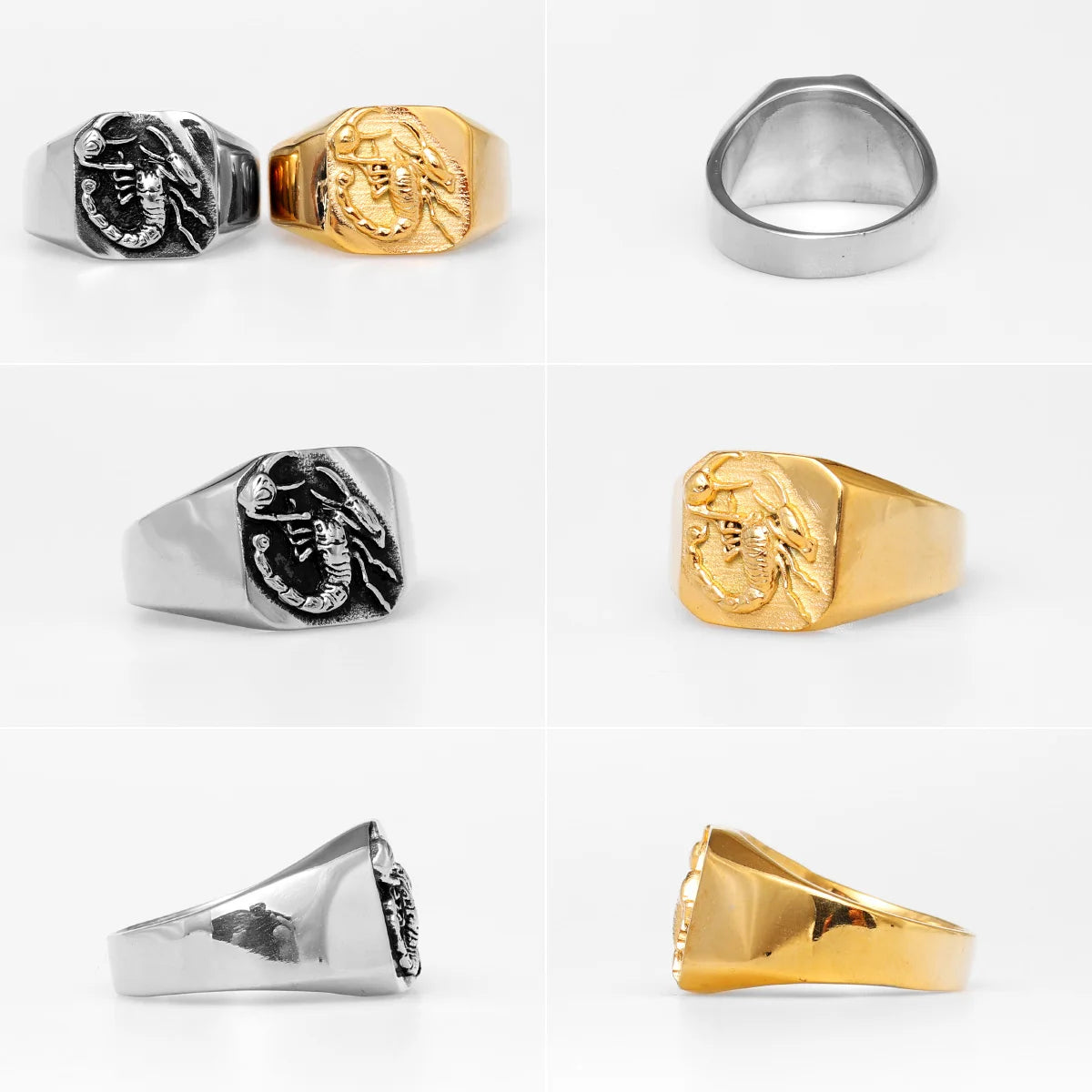 PENDRA Poisonous Scorpion Couple Steel Ring