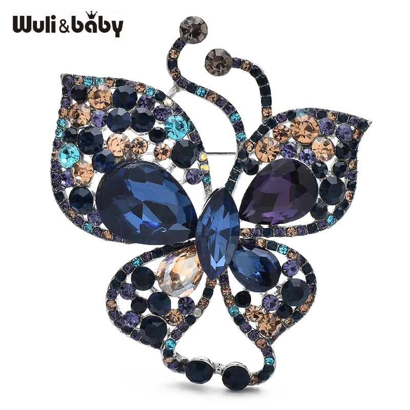 PENDRA Butterfly Full-Rhinestone Swallowtail Butterfly Brooch