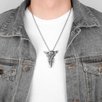 PENDRA Grim Reaper Death Steel Necklace
