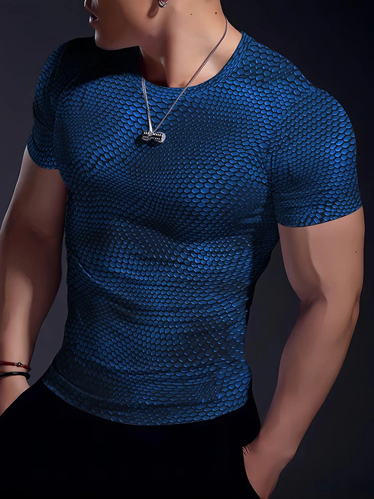 PENDRA Printed Urban Short-Sleeve Running T-Shirt