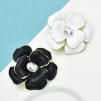 PENDRA Camellia 2-Color Classical Enamel Flower Brooch
