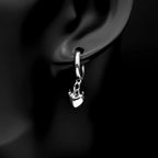 Devil Horn Heart Huggie Hoop Earrings Stainless Steel Dangle Love Charm Punk Y2K Unisex Sweet Cool Goth Ear Ring Jewelry Gifts