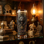 Fenrir Wolf Viking Myth Glass Mug, Norse Symbol Whiskey Cocktail Cup, Barware for Party Beer Water Decor