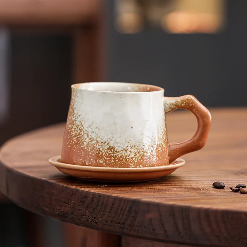 Retro kiln-changed ceramic coffee cup, Japanese handmade style ins style desktop coffee cup multi-color optional