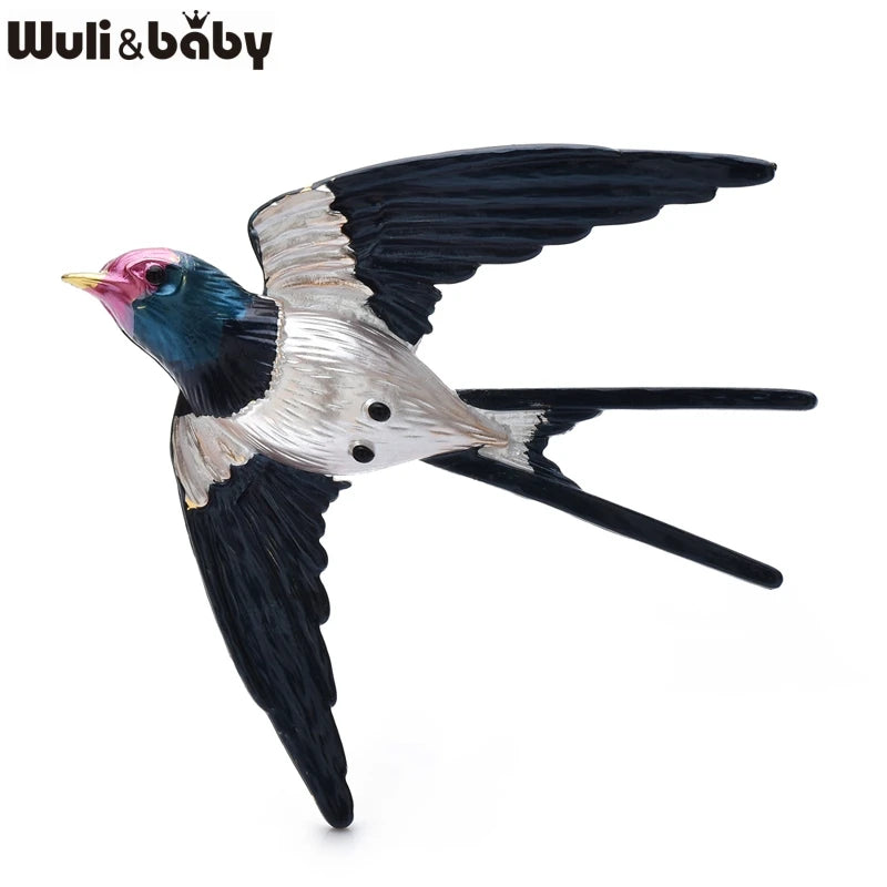 PENDRA Swiftwing Metal Swallow Brooch