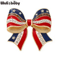 PENDRA Americana Flag Bowknot Brooch