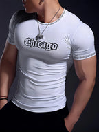 PENDRA Printed Urban Short-Sleeve Running T-Shirt
