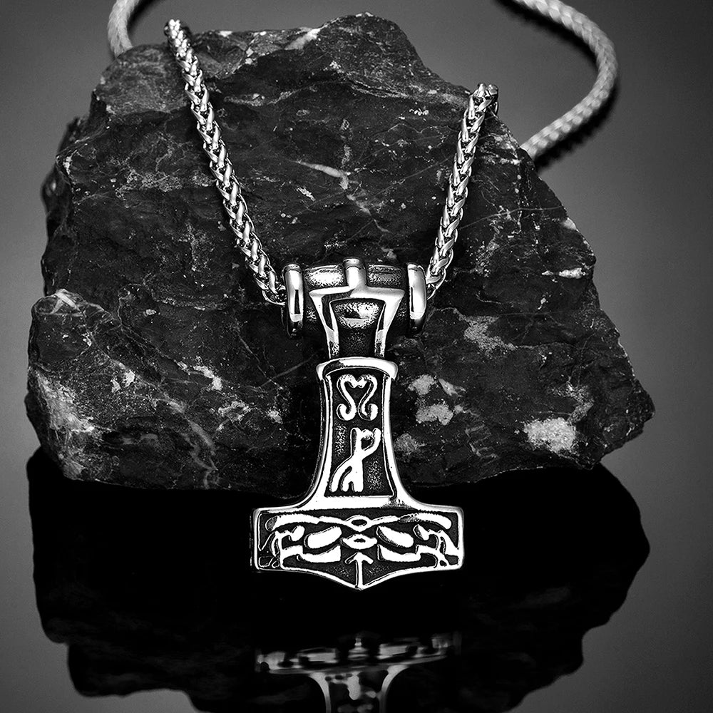 PENDRA Rune Vintage Leather Necklace