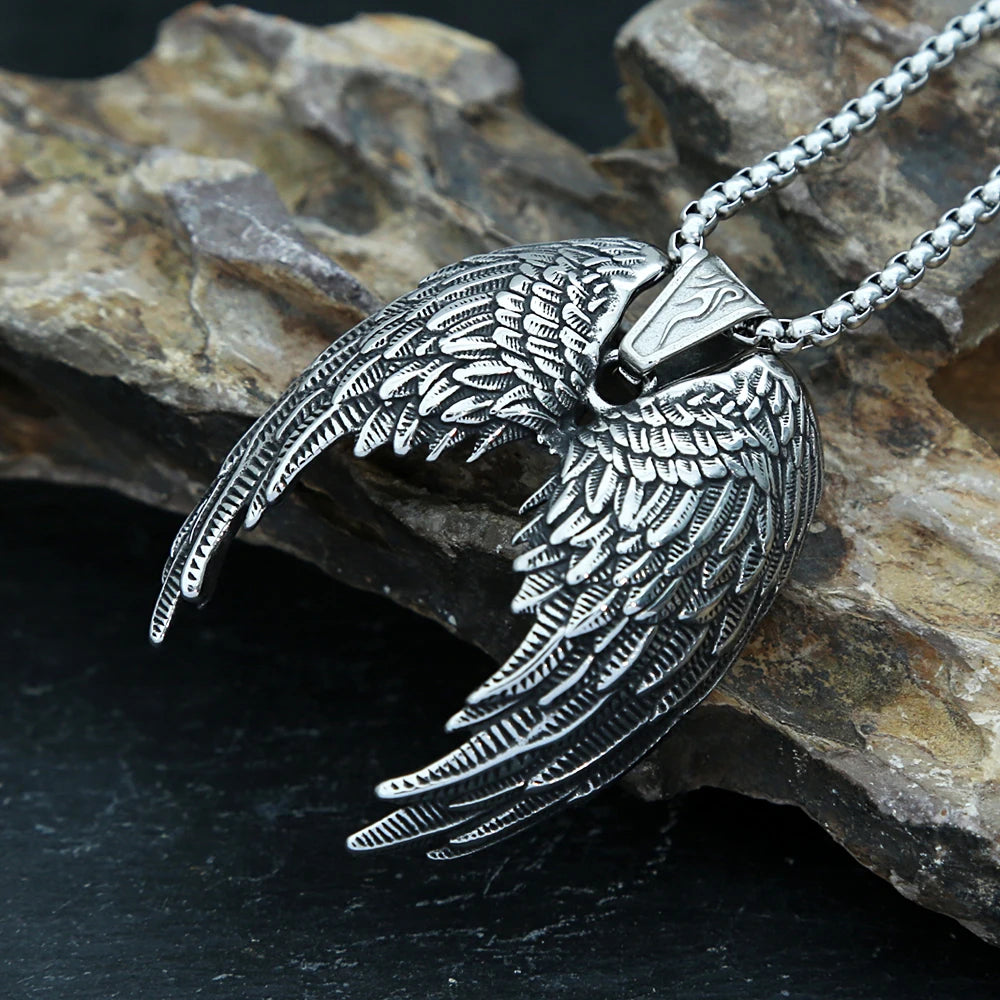 PENDRA Angelwing Stainless Steel Angel Wings Pendant