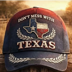 PENDRA Mess Texas Gradient State Map Laurel Wreath Baseball Cap